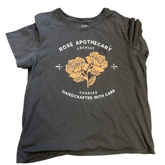 Schitt$ Creek Tops - Schitts Creek Rose Apothecary Graphic‎ T Shirt XXL Black Comedy TV Show